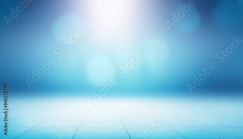 Wallpaper Mural Gradient Glow: Light Blue Studio with Perspective Floor Torontodigital.ca