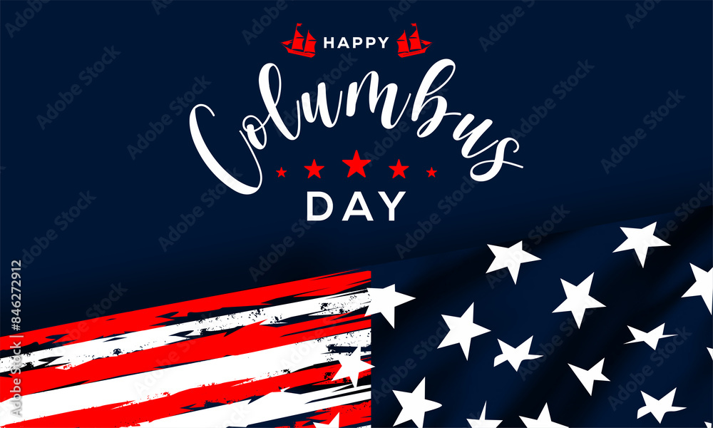 Happy Columbus Day , Columbus Day Celebration with the US flag, Ocean waves and Columbus ship - Holiday United States of America. We will be Closed on Columbus Day. Happy Columbus Day , Columbus Day Celebration with the US flag, Ocean waves and Columbus ship - Holiday United States of America. We will be Closed on Columbus Day.