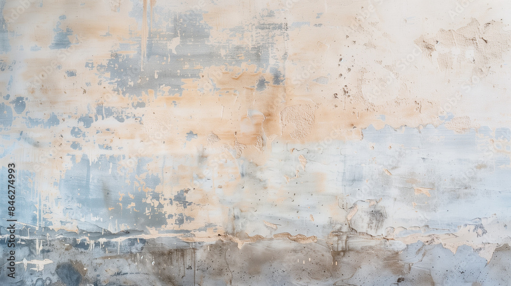 Rustic Textured Wall with Subtle Earth Tones Color Washing Technique. Aged effect. Palette of pale sky blue Subtle variations in hue and tonality. High-resolution. Soft and layered finish. Rustic Textured Wall with Subtle Earth Tones Color Washing Technique. Aged effect. Palette of pale sky blue Subtle variations in hue and tonality. High-resolution. Soft and layered finish.