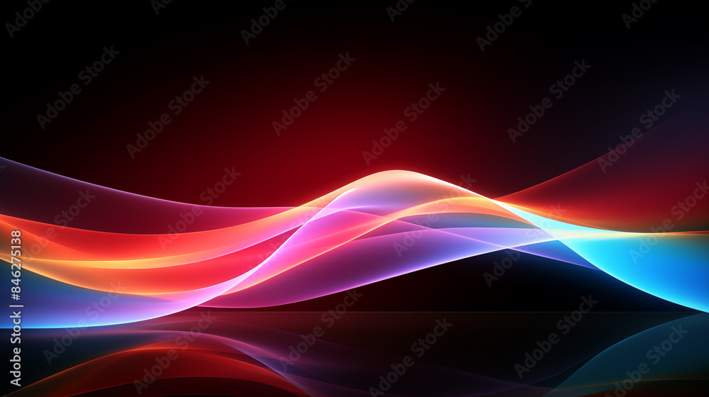 Interwoven light waves create a background with a smooth and modern visual effect Interwoven light waves create a background with a smooth and modern visual effect