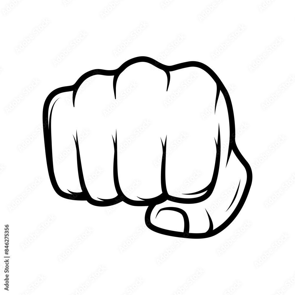Human fist punch abstract vector illustration Human fist punch abstract vector illustration