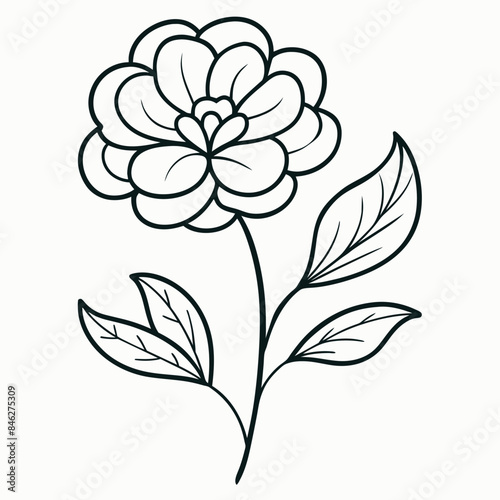 Hand drawn line flowers vector design