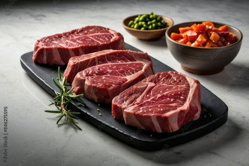 Raw Steaks Ready for Cooking