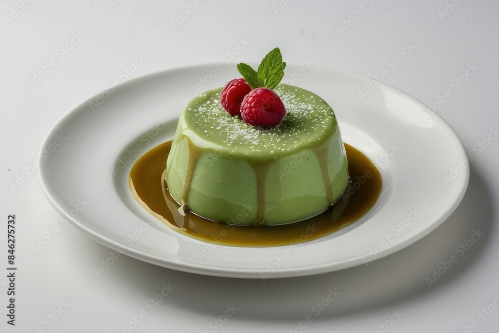 Elegant Matcha Panna Cotta Dessert Elegant Matcha Panna Cotta Dessert