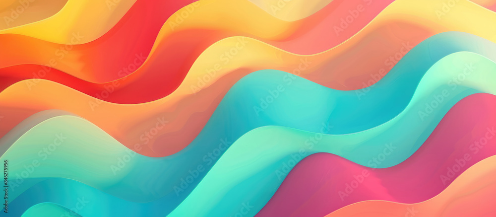 Colorful abstract background with wavy and gradient patterns. Multicolored wave abstract illustration for design banner Colorful abstract background with wavy and gradient patterns. Multicolored wave abstract illustration for design banner