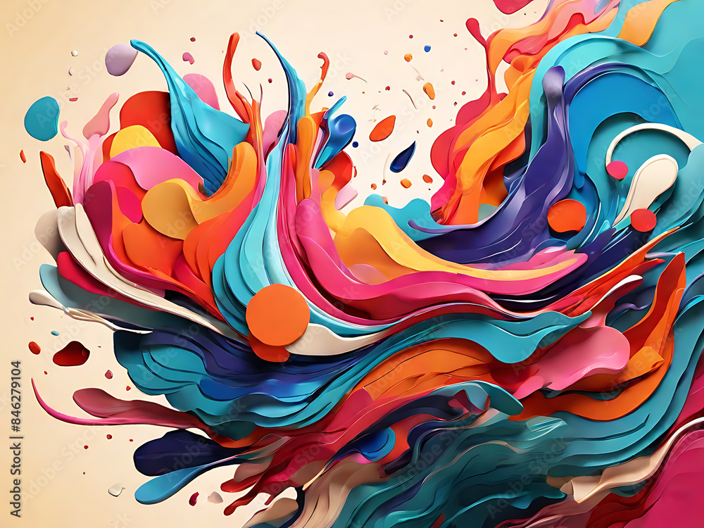 An abstract art template that captures creative energy and inspiration, using vibrant, dynamic colors, and bold, freeform shapes to convey a sense of spontaneity and innovation
An abstract art template that captures creative energy and inspiration, using vibrant, dynamic colors, and bold, freeform shapes to convey a sense of spontaneity and innovation