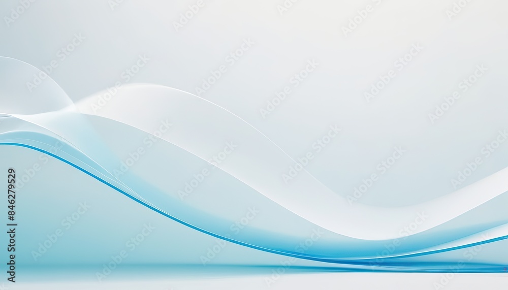 Obraz premium soft blue line in white background