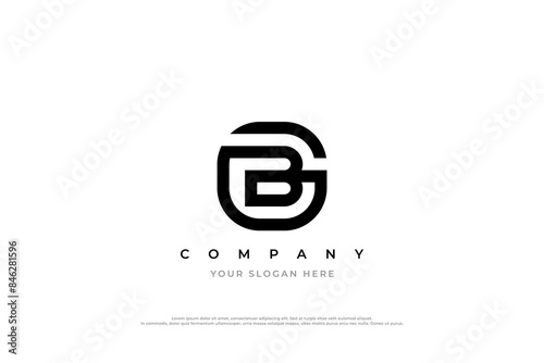 BG or GB Letter Logo Design Free Download BG or GB Letter Logo Design - GFXLoad