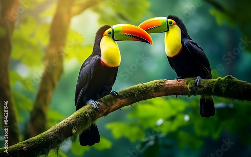 Toucan in the rainforest of Costa Rica, Central America