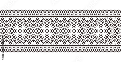 ornament style ethnic seamless borders