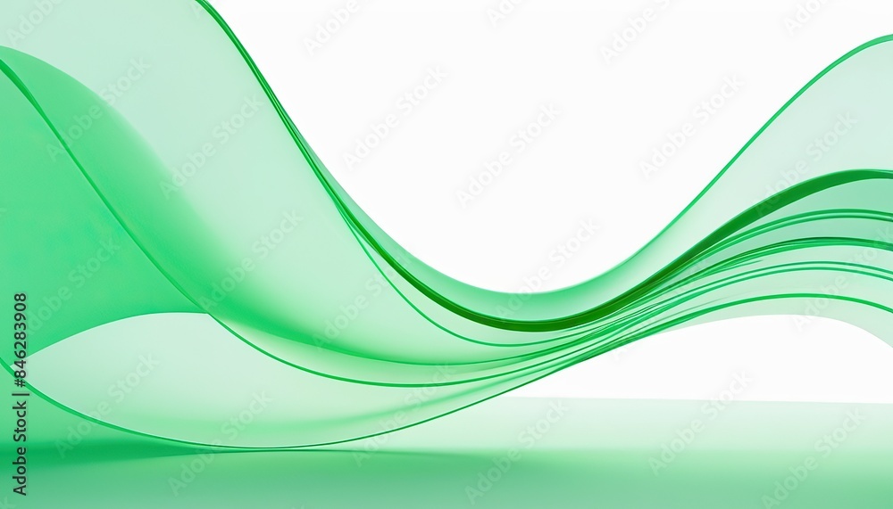Green wave. Green abstract wave flow, vector abstract design element. Green wave. Green abstract wave flow, vector abstract design element.