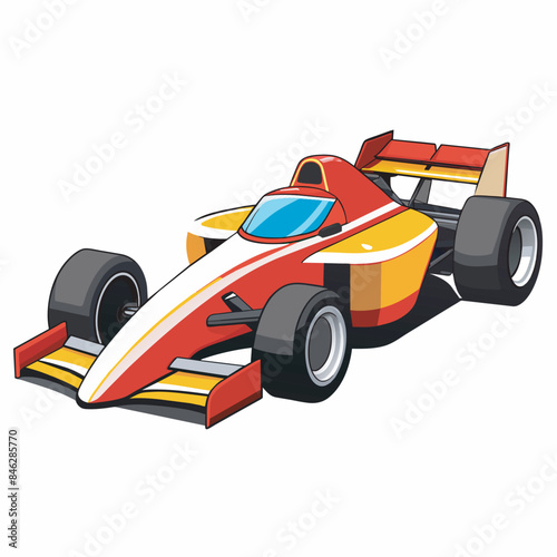 racing car on a white