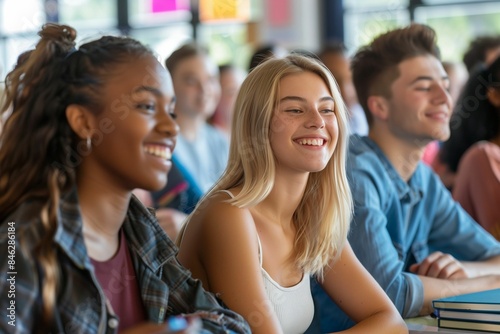 group of college students