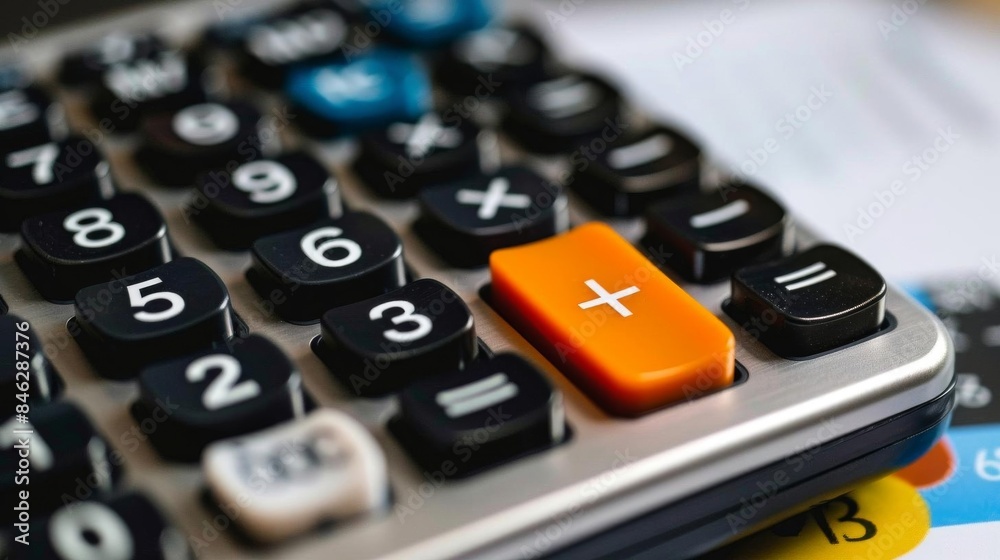 Sleek Electronic Device with Calculator Font Sleek Electronic Device with Calculator Font