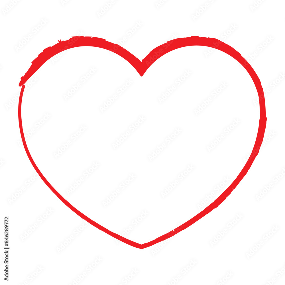 Heart contour vector. Black hand drawn love icon isolated on white background . Paint brush stroke heart icon. eps10 Heart contour vector. Black hand drawn love icon isolated on white background . Paint brush stroke heart icon. eps10