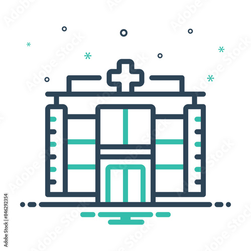 Mix icon for hospital 