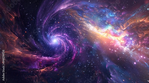 Eternal cosmic power vibrates endlessly in the universe photo
