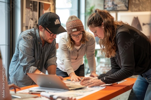 Creative Team Collaborating on the Design of a Marketing Strategy