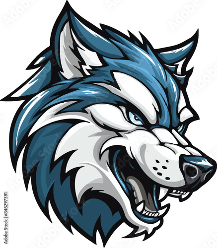 Wallpaper Mural wolf head mascot Torontodigital.ca