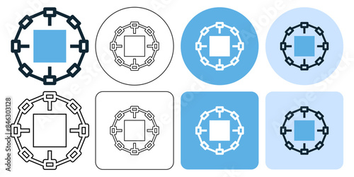 Box, chain industry, supply chain sign icon symbol ui and ux design, glyphs and stroke line icon	
