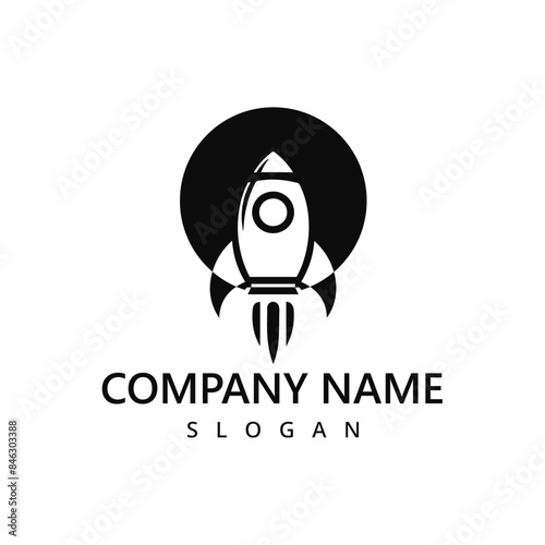 Rocket Logo Rocket Launch Jet Plane Space modern Icon