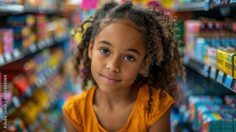 A Helpful Salesperson At A School Supply Store, Attentively Assisting Students In Finding What They Need A Helpful Salesperson At A School Supply Store, Attentively Assisting Students In Finding What They Need