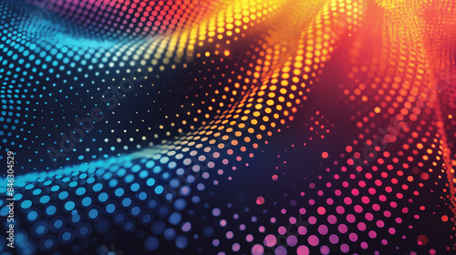 Abstract Colorful Halftone Dotted Background stock illustration