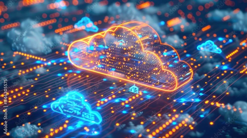 Smart City Network: Data Cloud Technology, Cloud Computing, and Global Business Networking Structure.Cityscape with Data Connections and Global Business Networking Structure Smart City Network: Data Cloud Technology, Cloud Computing, and Global Business Networking Structure.Cityscape with Data Connections and Global Business Networking Structure