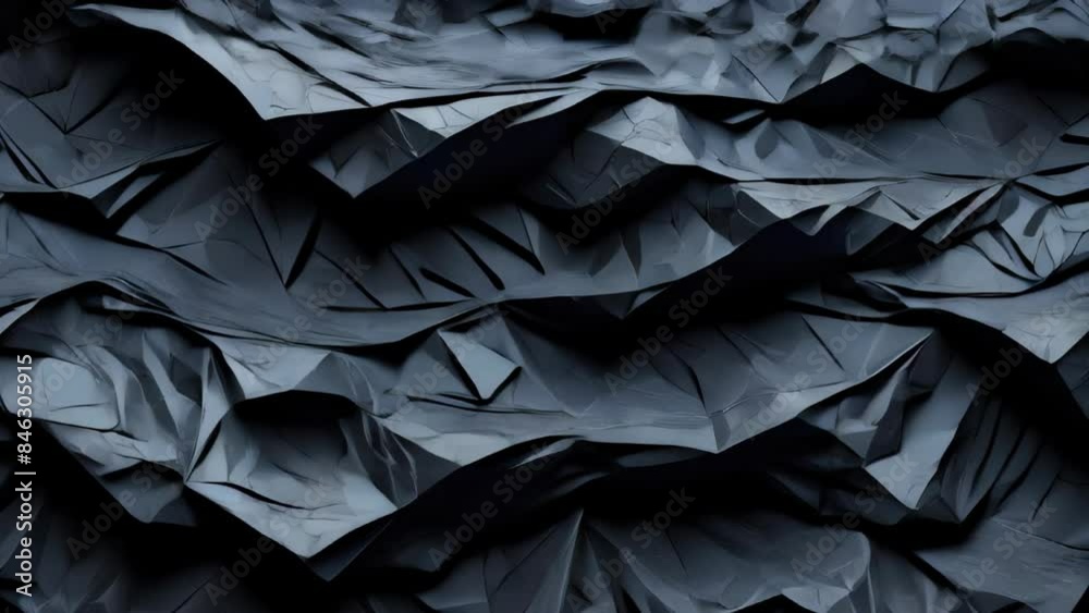 Black crumpled paper texture in low light background, Generative AI Black crumpled paper texture in low light background, Generative AI