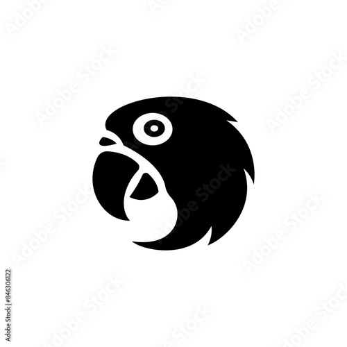 parrot logo vector illustration. minimalist parrot logo template