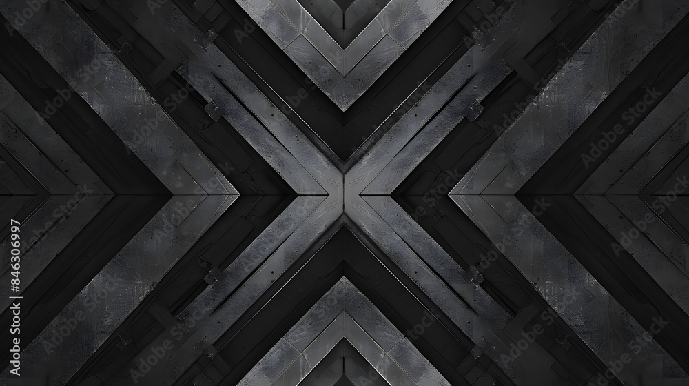 Textured Black Wooden Blocks in Geometric Design Textured Black Wooden Blocks in Geometric Design