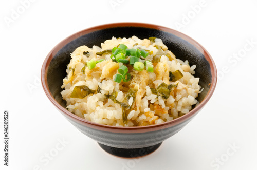 Obraz na płótnie 油揚げとワカメの炊き込みご飯 w salonie