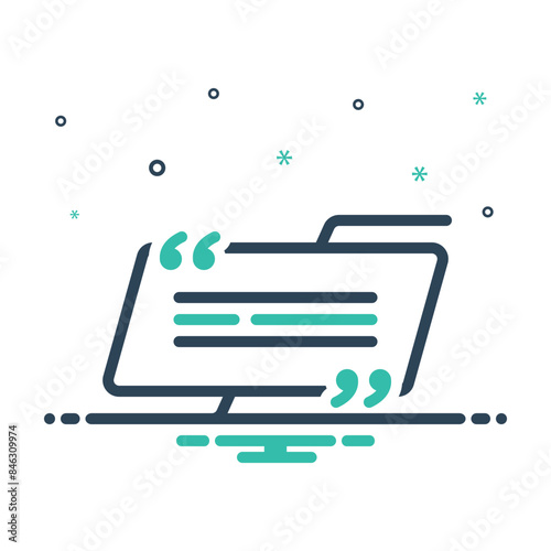 Принти на полотні Mix icon for annotation