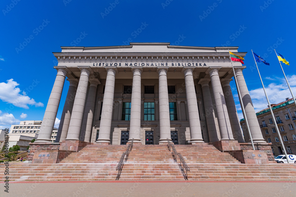 Fototapeta premium Martynas Mazvydas National Library of Lithuania in Vilnius