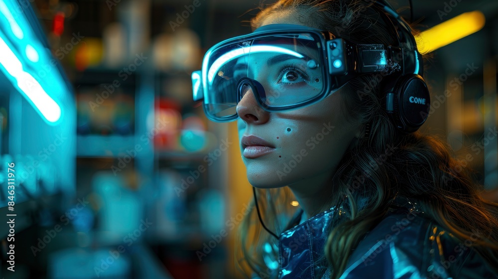 A Tech-Savvy Scientist In A Vr Lab, Creating Immersive And Innovative Experiences A Tech-Savvy Scientist In A Vr Lab, Creating Immersive And Innovative Experiences