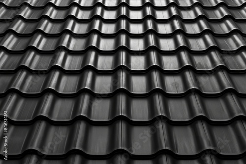 A black roof with a pattern of squares