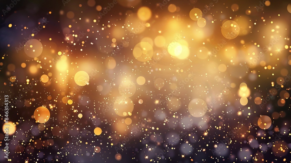 Fototapeta premium Luxurious Gold Abstract Bokeh Background Vector Illustration for Elegant Design Projects and High-Quality Digital Artworks