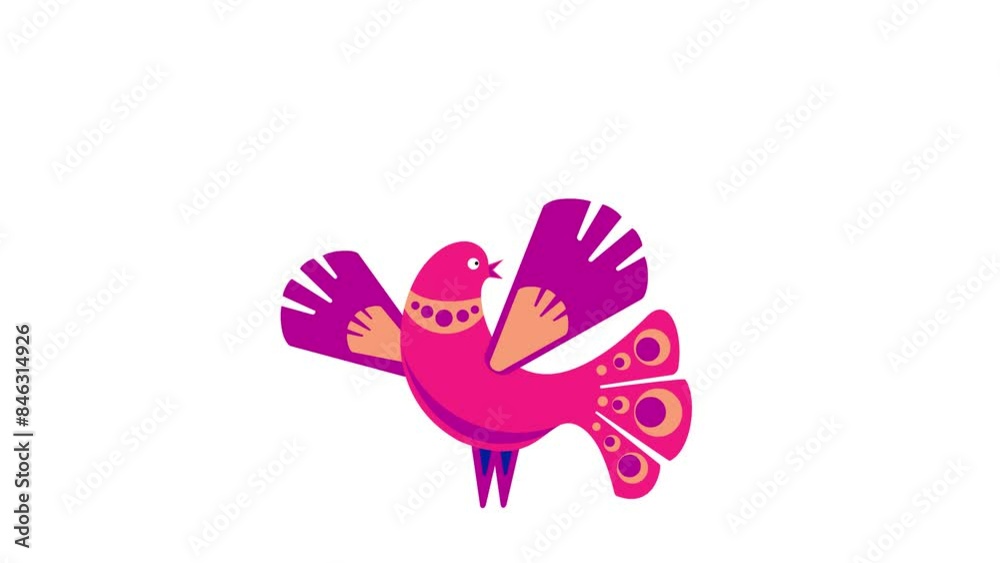Stylized depiction of birds, folk art. Stylized depiction of birds, folk art.