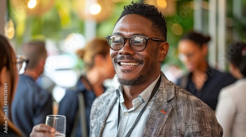 An Engaging Salesperson At A New Car Launch Event, Passionately Interacting With Attendees