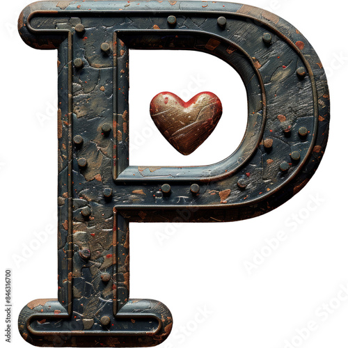 A captivating Amora Heartfelt Capsule Letter uppercase letter P photo