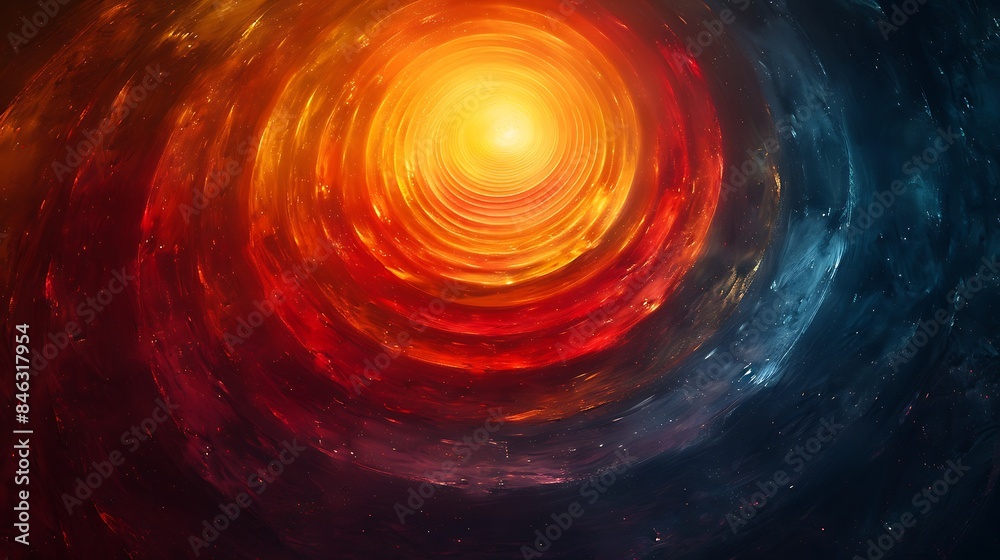 An abstract background with gradient circles fading from the center to the edges, smooth transitions, vibrant hues of red, orange, and yellow, hd quality, glossy finish, digital painting. An abstract background with gradient circles fading from the center to the edges, smooth transitions, vibrant hues of red, orange, and yellow, hd quality, glossy finish, digital painting.