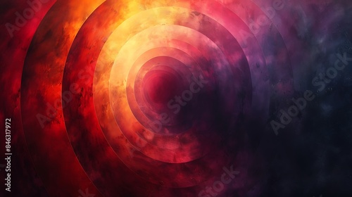 An abstract background with gradient circles fading from the center to the edges, smooth transitions, vibrant hues of red, orange, and yellow, hd quality, glossy finish, digital painting. photo