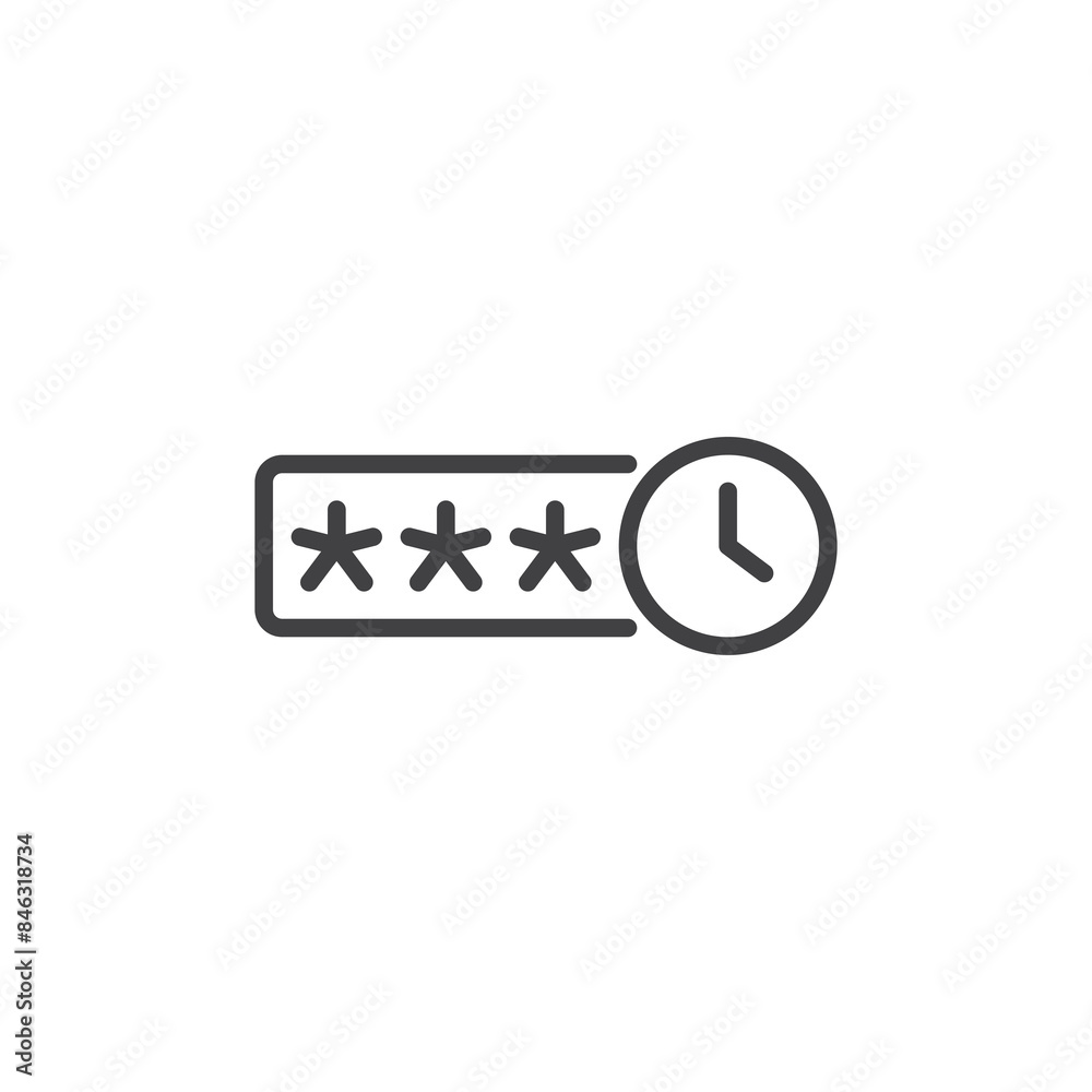 Password History line icon Password History line icon