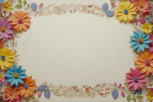 Wallpaper Mural Several different shapes of stationery using floral patterns Torontodigital.ca