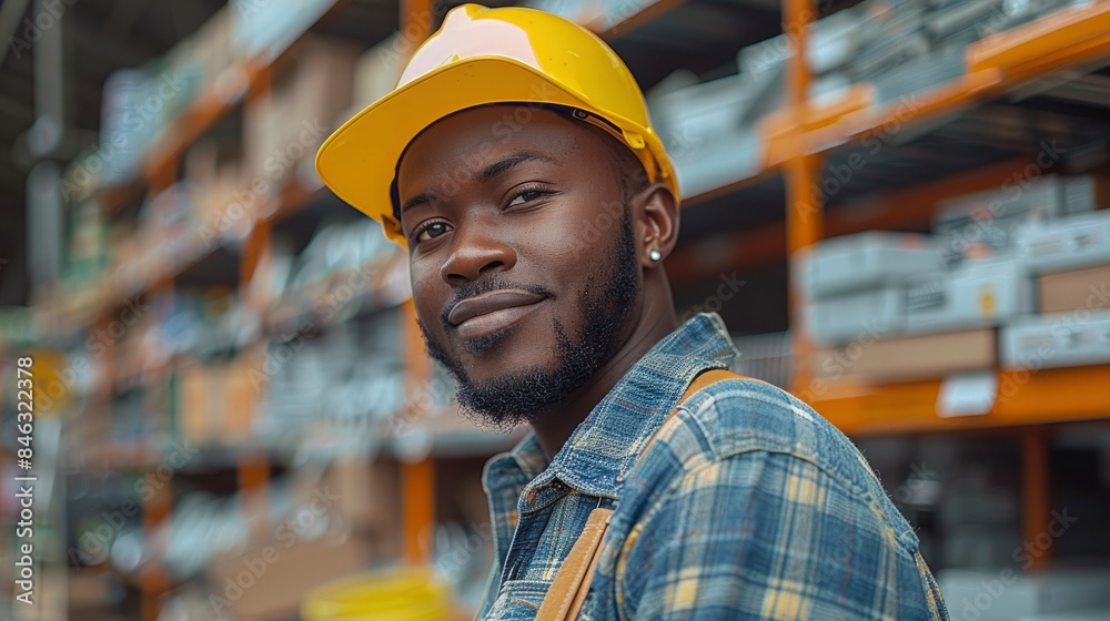 An Insightful Salesperson At A Diy Store, Expertly Advising On Home Renovation Projects An Insightful Salesperson At A Diy Store, Expertly Advising On Home Renovation Projects