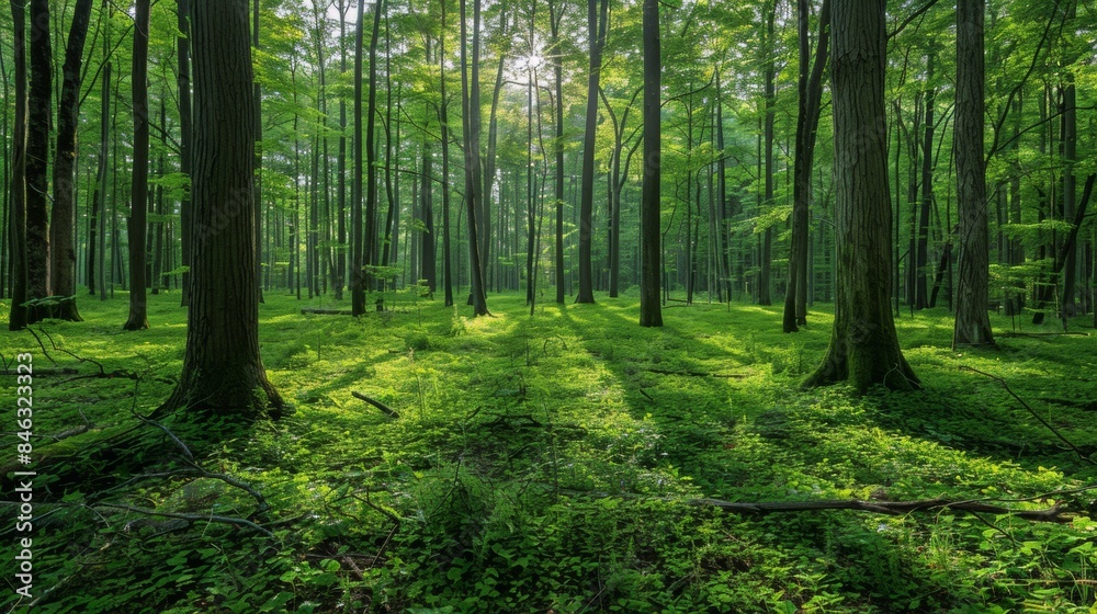 Charming and Cool Deciduous Forest Charming and Cool Deciduous Forest