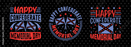 Happy Confederate Memorial Day SVG American History Month Tshirt Bundle Memorial Day Quote Design, PET 00201  photo