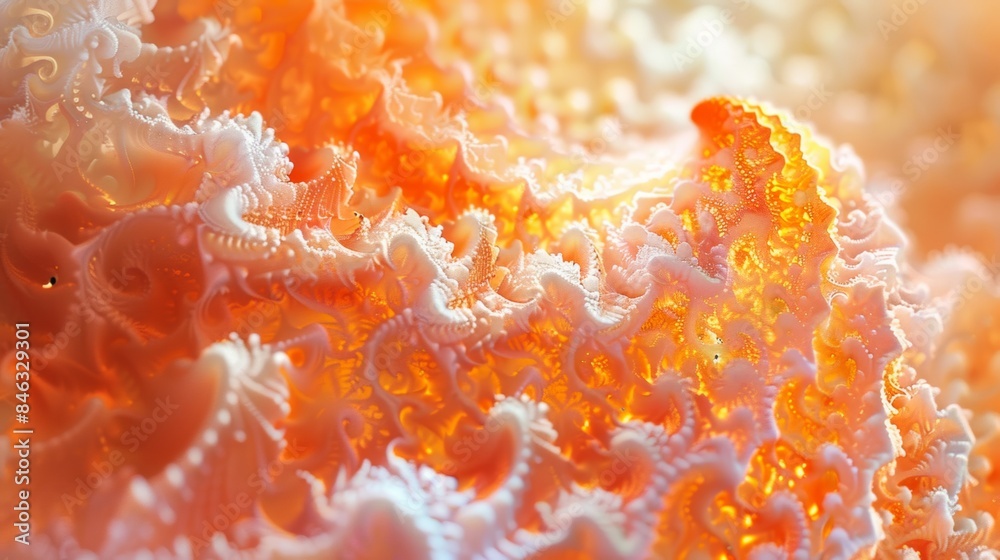 Abstract artistic fractal orange pattern. Abstract artistic fractal orange pattern.