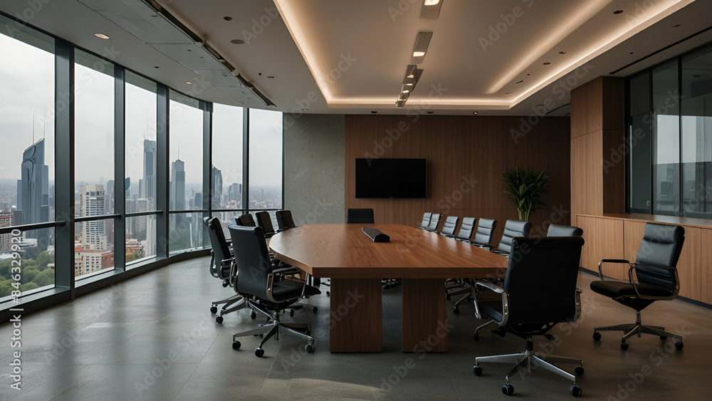Modern office interior with sleek desks, ergonomic chairs, and clean, organized workspaces. Modern office interior with sleek desks, ergonomic chairs, and clean, organized workspaces.