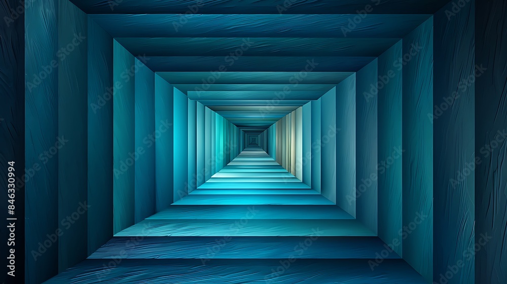 Vibrating squares pattern with each square offset, shades of blue and teal, hd quality, digital rendering, high contrast, geometric precision, modern design, dynamic movement, artistic composition. Vibrating squares pattern with each square offset, shades of blue and teal, hd quality, digital rendering, high contrast, geometric precision, modern design, dynamic movement, artistic composition.